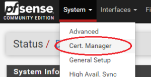 System-Cert. Manager