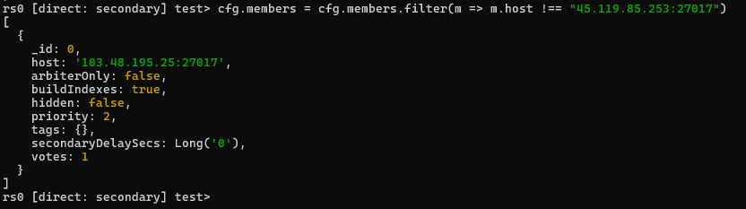 Loại node đã chết khỏi danh sách members