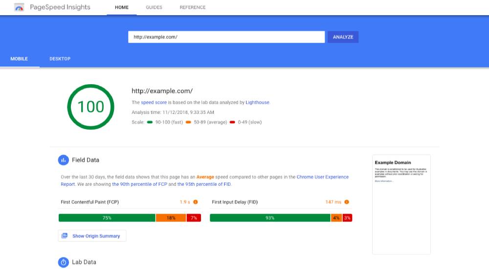 Google PageSpeed Insights Google PageSpeed Insights
