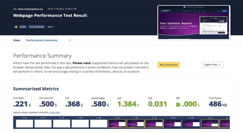 Webpage Test Webpage Test