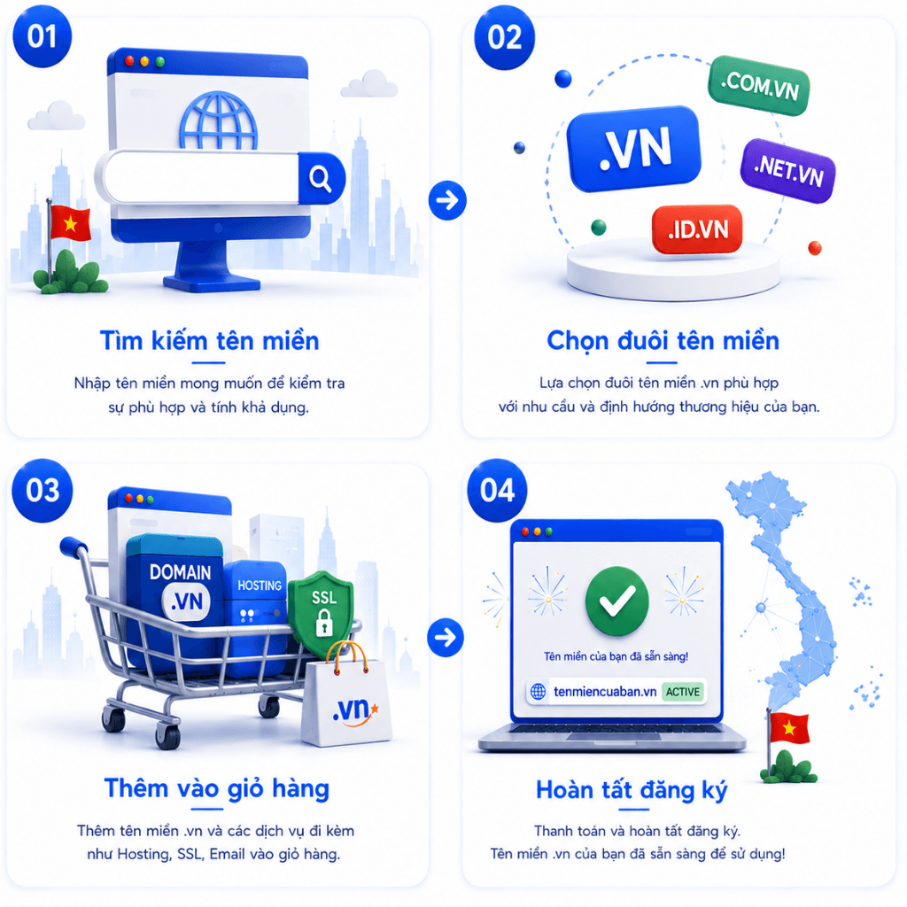 Làm thế nào để đăng ký tên miền tại Long Vân?